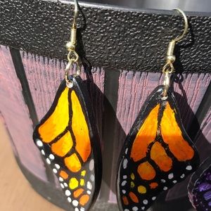 Monarch butterfly wing Earrings